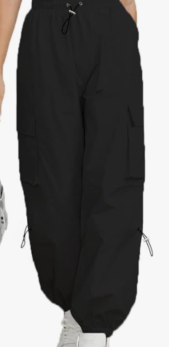 Pantalon Cargo Holgado Talla Negro