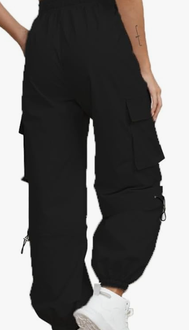 Pantalon Cargo Holgado Talla Negro