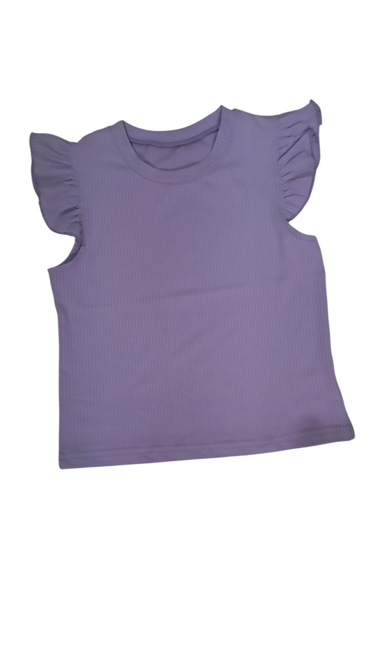 Blusa para niña cuello redondo 7-8 años Lila