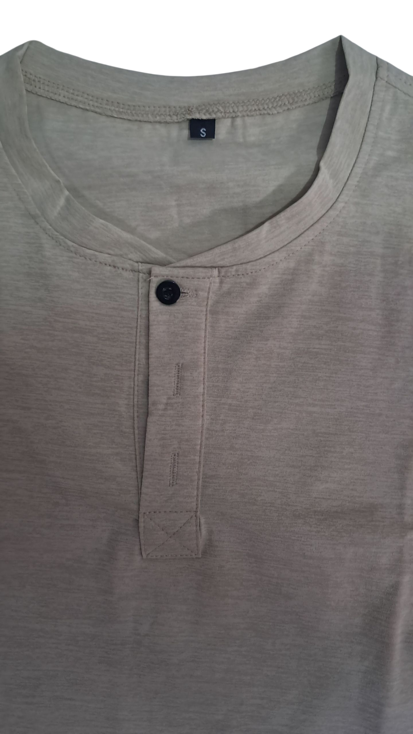 Camiseta moderna para Hombre Talla S Mangas Cortas Crema