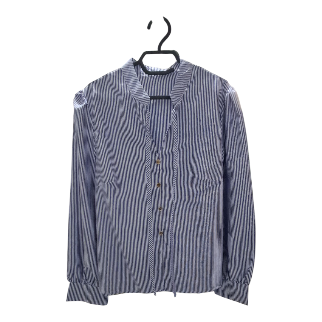 Blusas para mujer Elegante y Moderno Mangas largas Azul claro Talla L