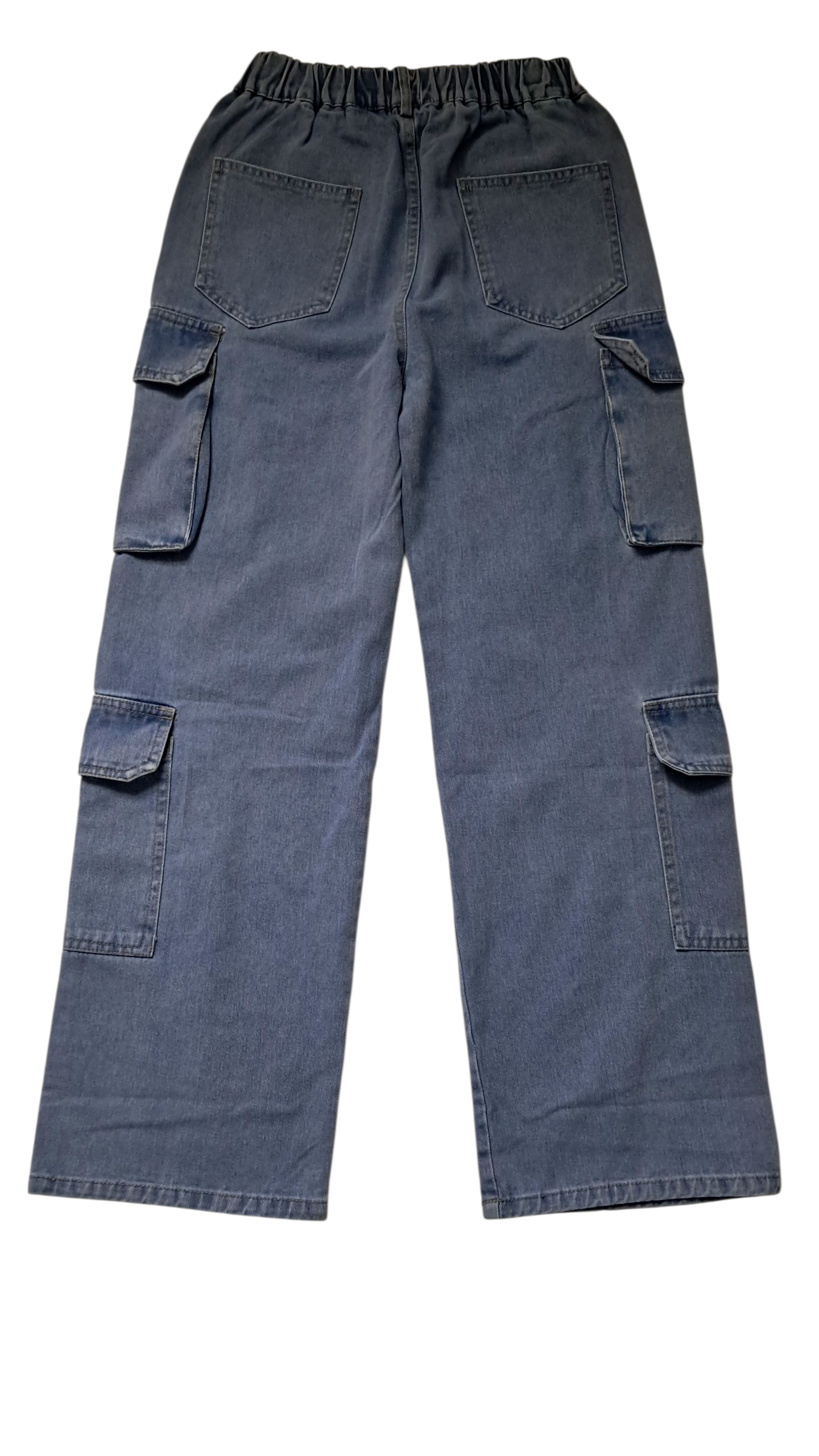 Pantalón Jeans Cargo Azul Denim azul claro para niñas