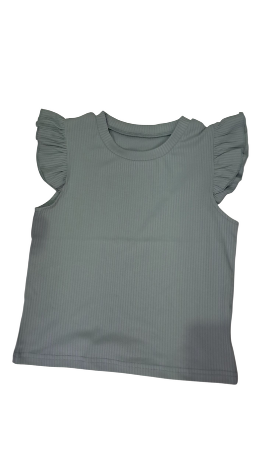 Blusa para niña cuello redondo 7-8 años verde