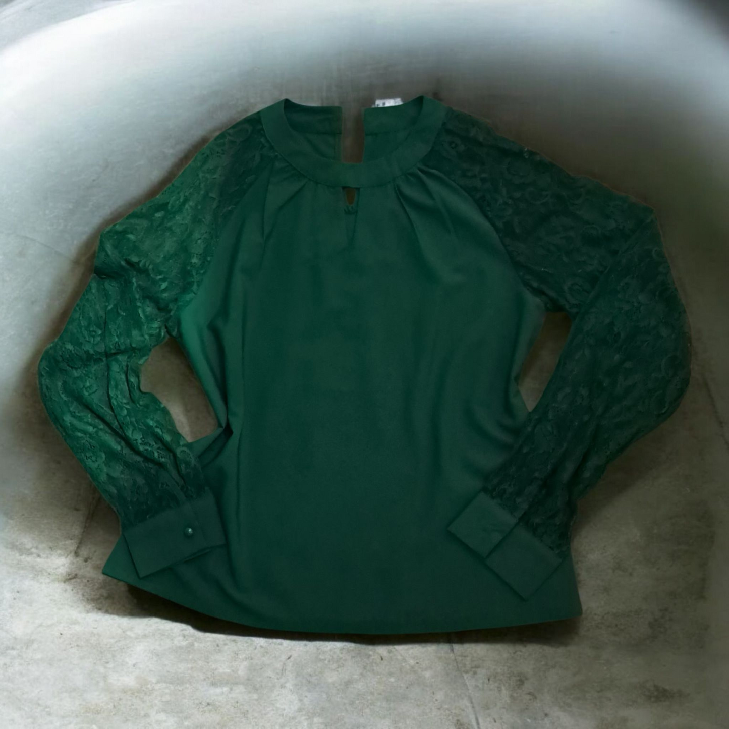 Blusa Verde Esmeralda Mangas largas talla M