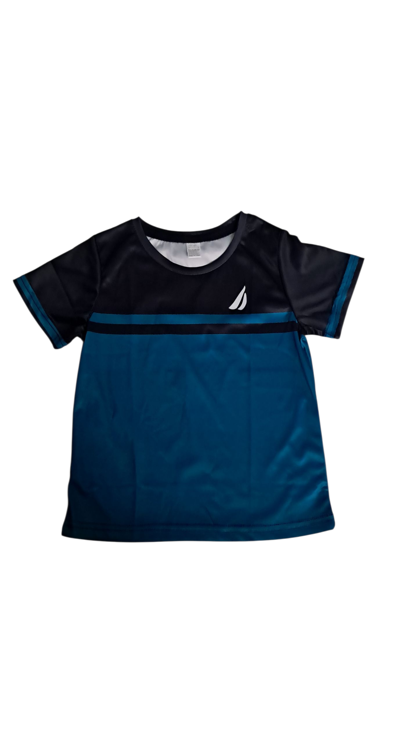Camiseta para niño Mangas cortas azul y negro