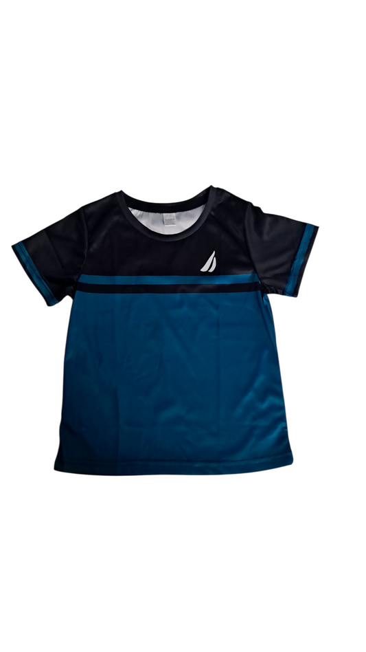 Camiseta para niño Mangas cortas azul y negro