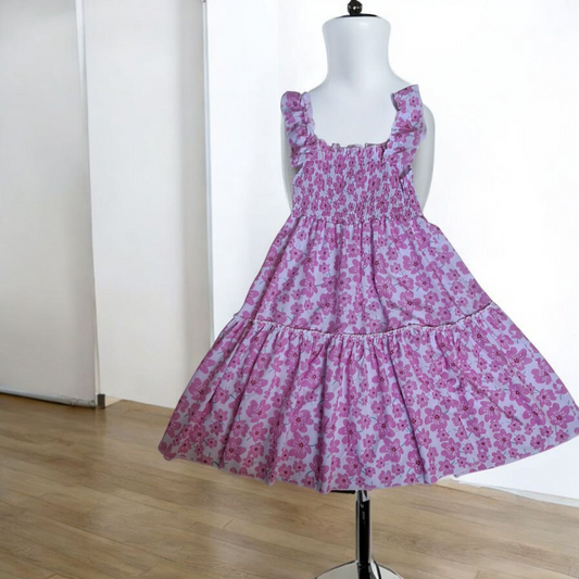 Vestido Floral para niñas Rosa