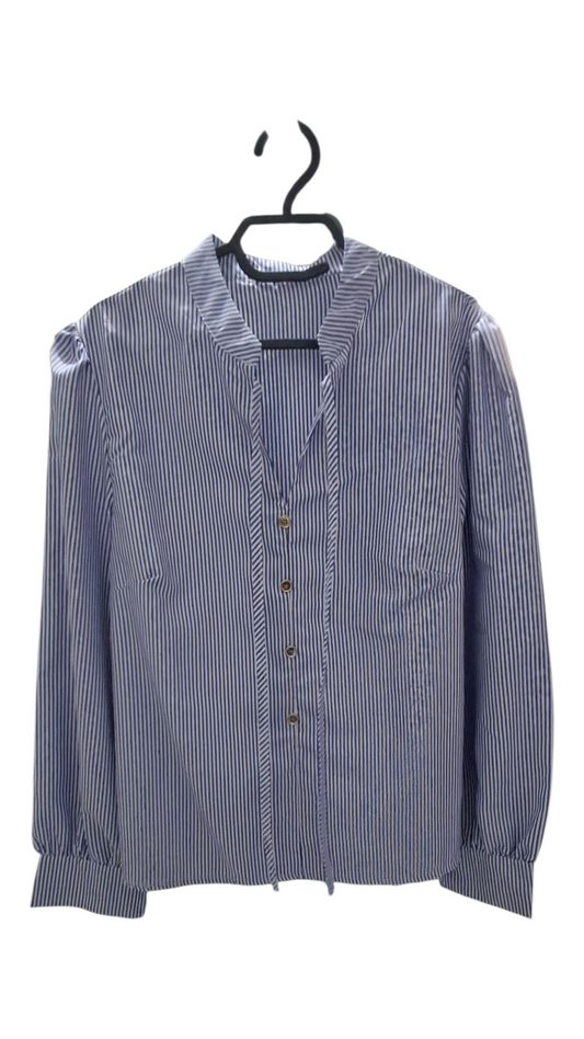 Blusas para mujer Elegante y Moderno Mangas largas Azul claro Talla L