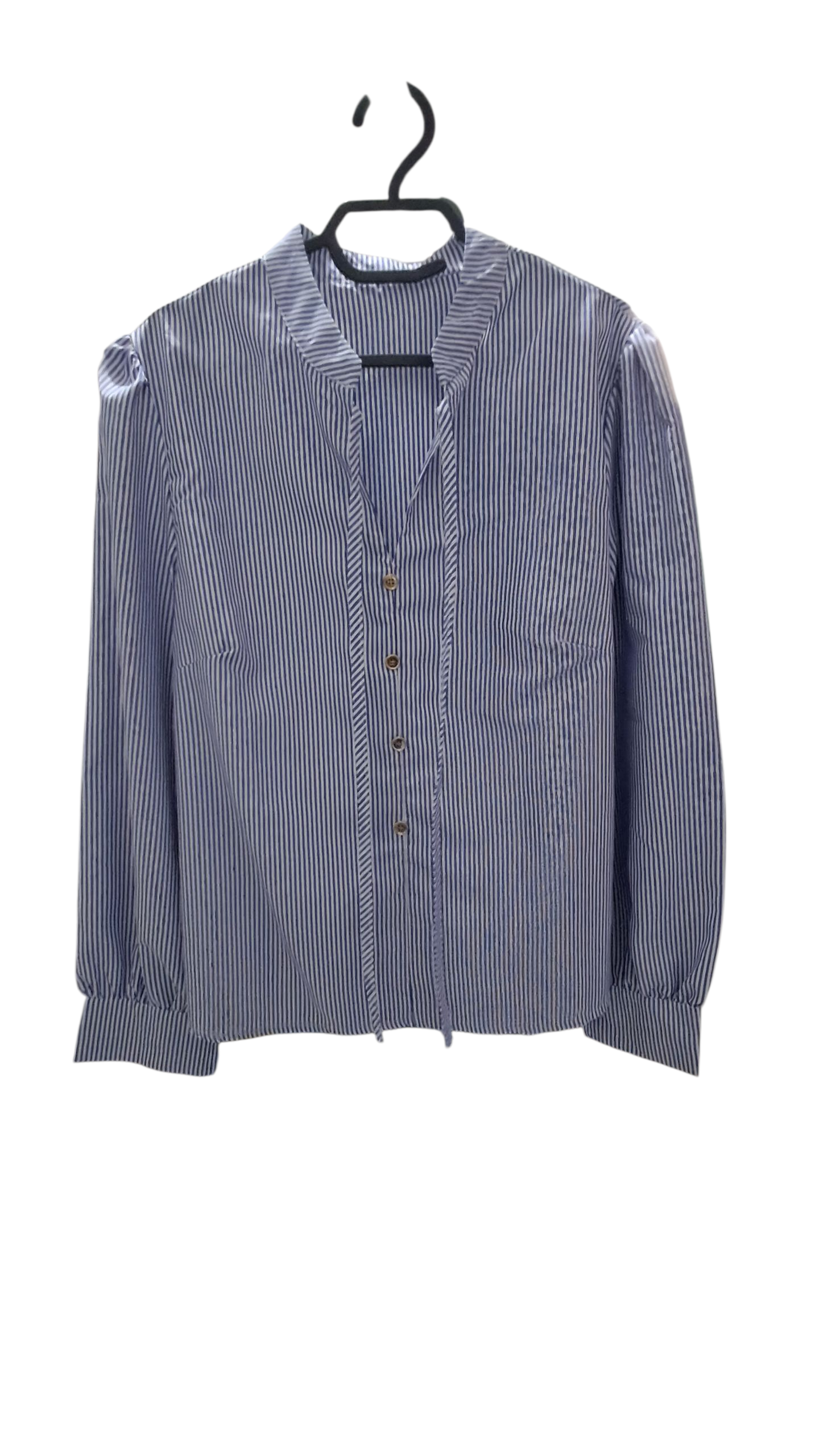 Blusas para mujer Elegante y Moderno Mangas largas Azul claro Talla L