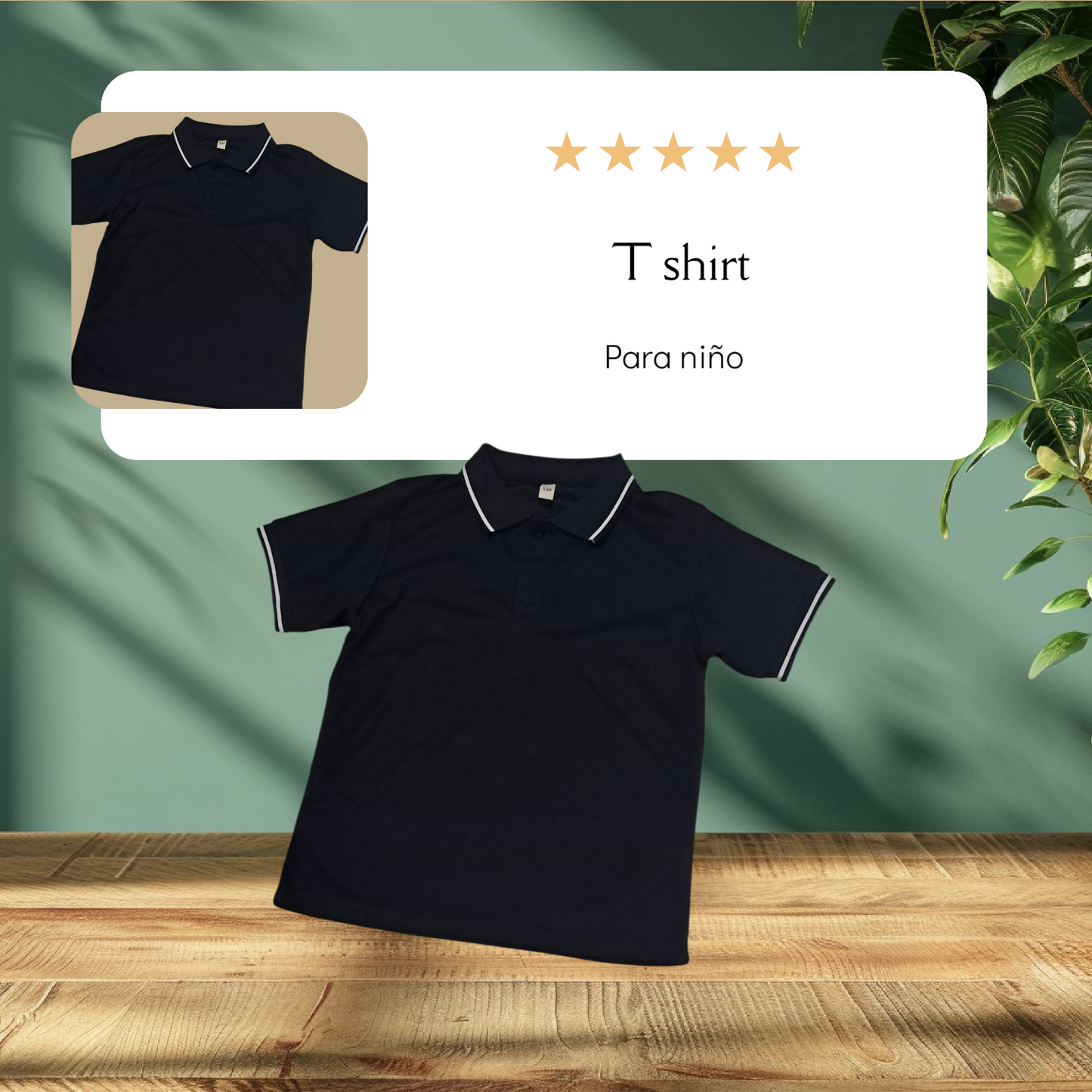 Poloshirt para niños de cuello ideal para la escuela y uso diario. Resistente