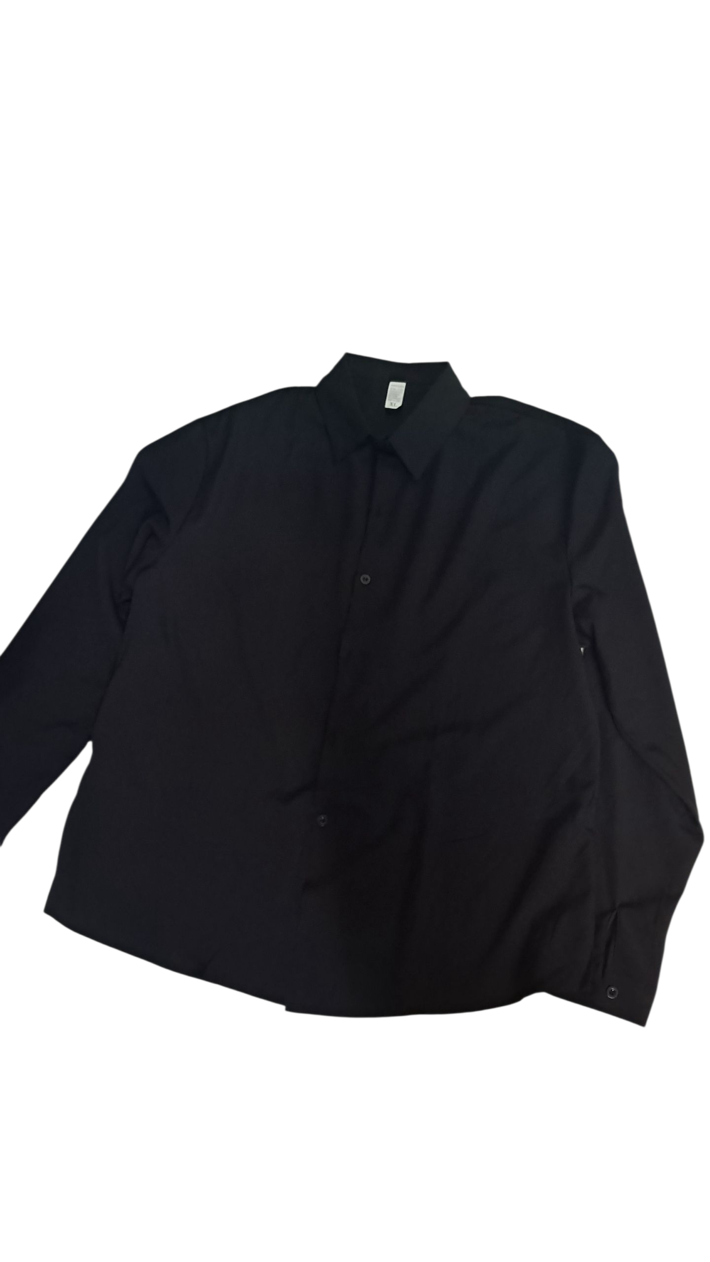 Camisa para hombre XL  Mangas largas Cuello color negro