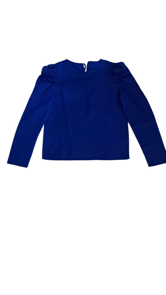 Blusa Elegante Mangas Largas Azul Royal XS