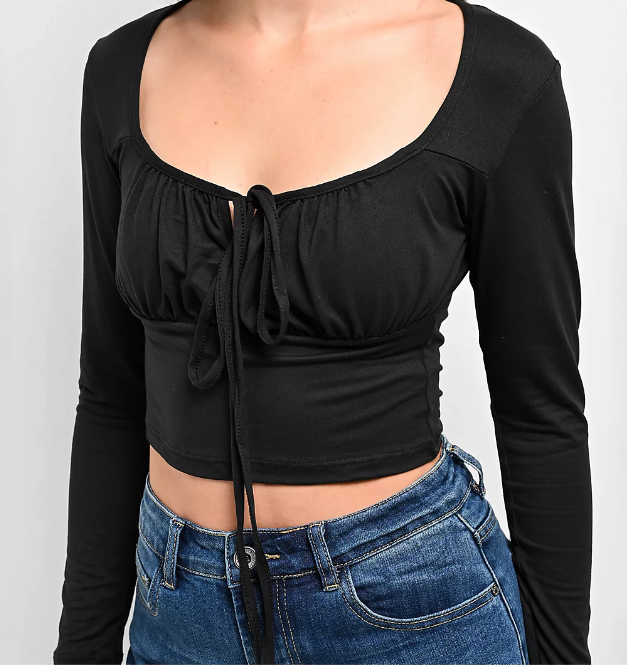 Top Mangas Largas escote cuadrado