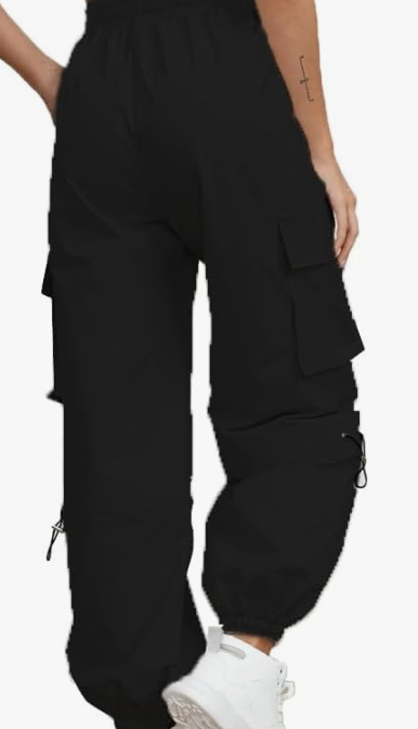 Pantalon Cargo Holgado  Talla Negro