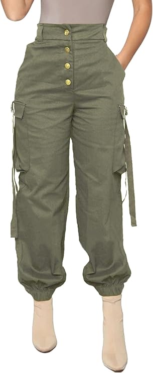 Pantalon Cargo Con botones