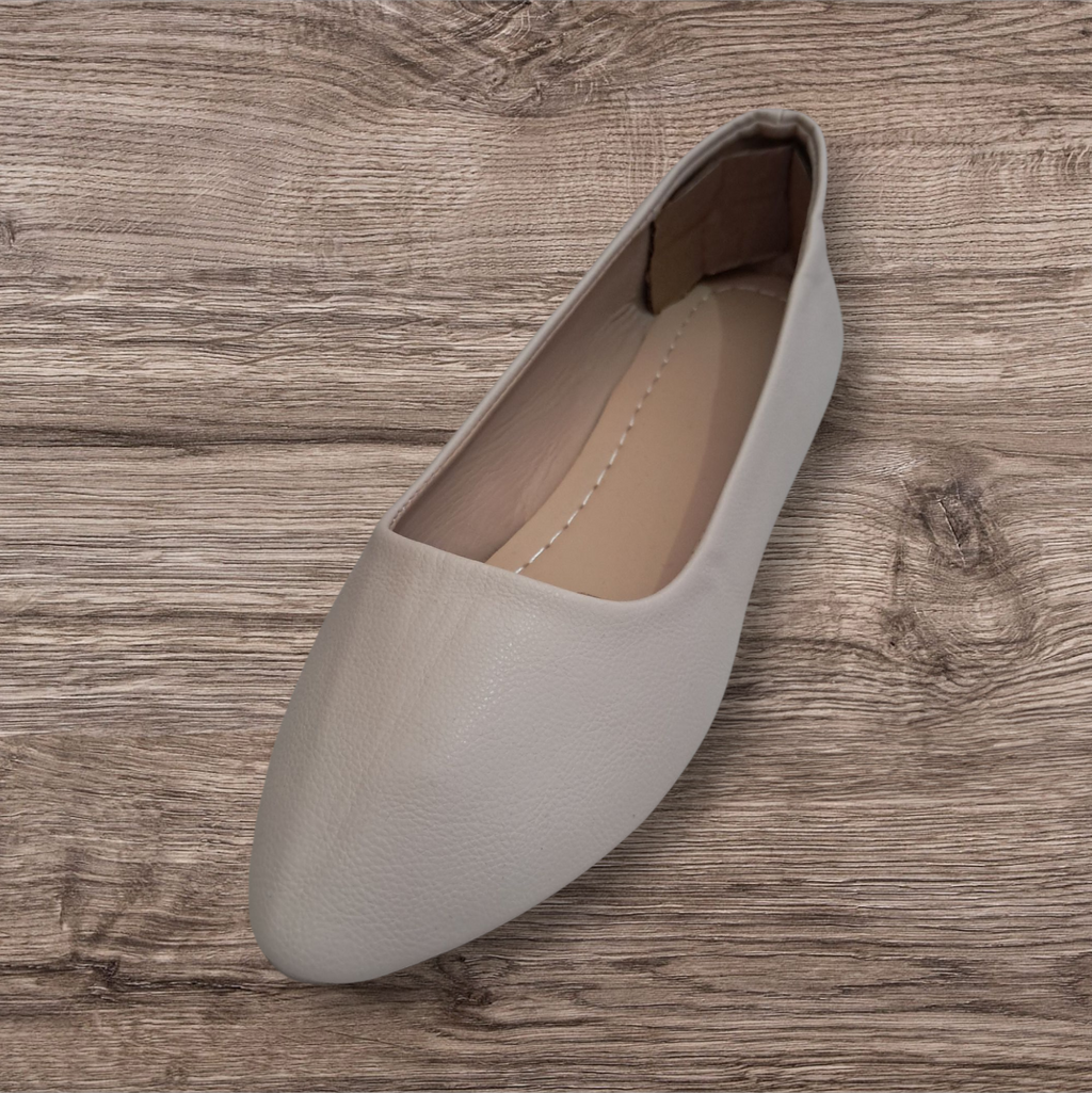 Zapatos planos para mujer Crema 9
