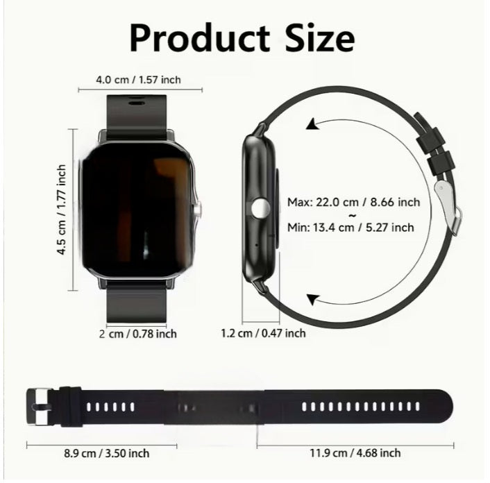 Reloj deportivo inteligente Color negro