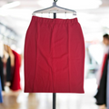 Falda Lapiz Midi Elegante Rojo Talla XL