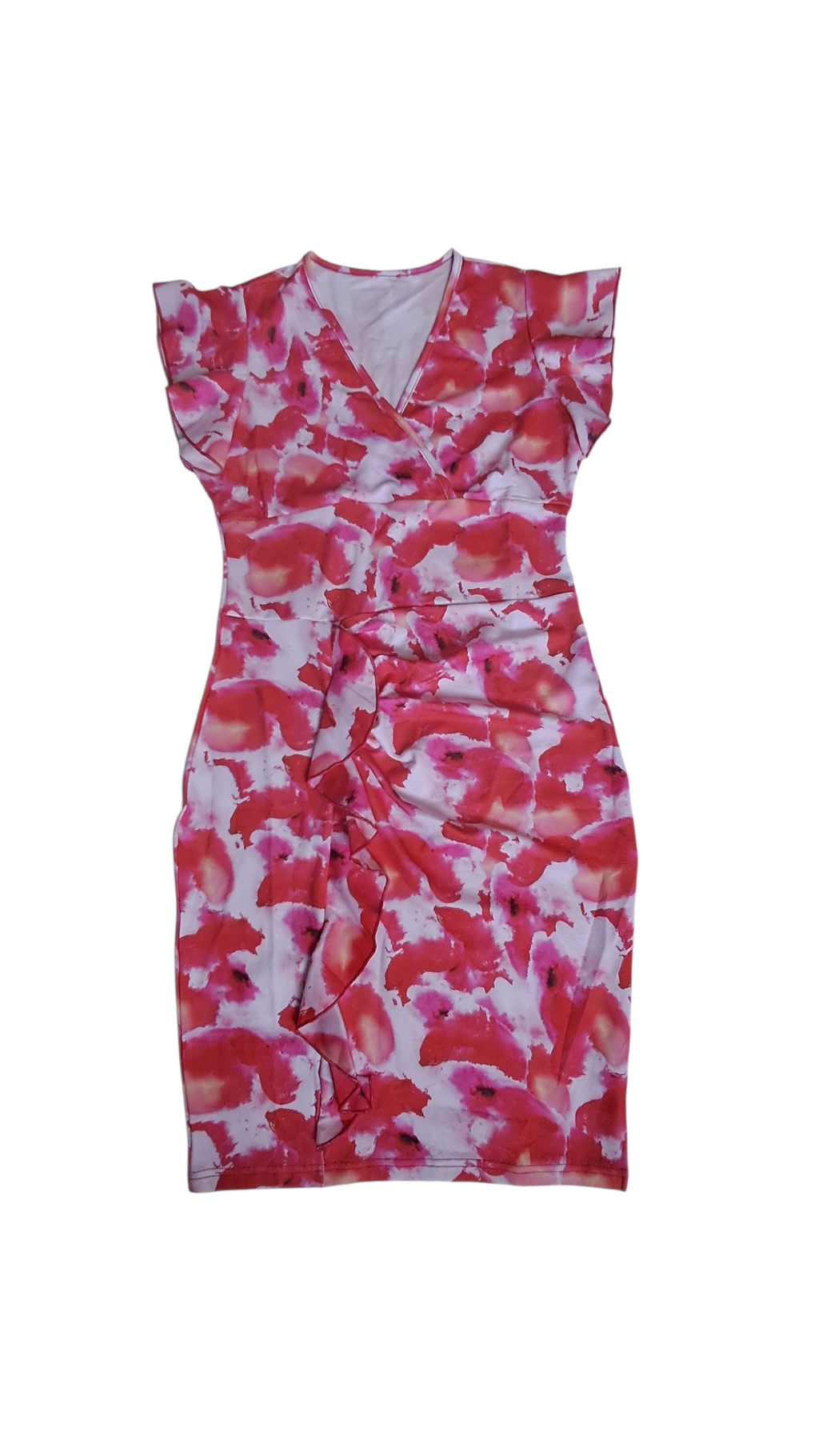 Vestido Casual Moderno Midi Floral