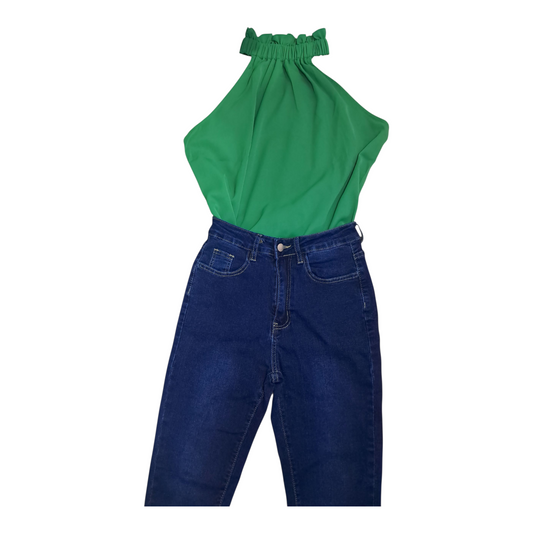 Set pantalon Jean y Blusa Elegante