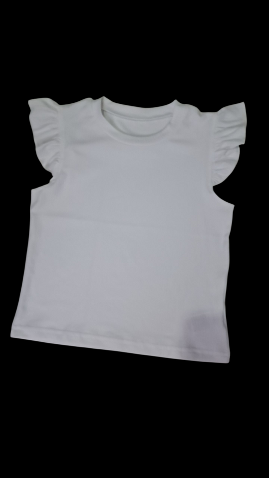 Blusa para niña cuello redondo 7-8 años Blanco