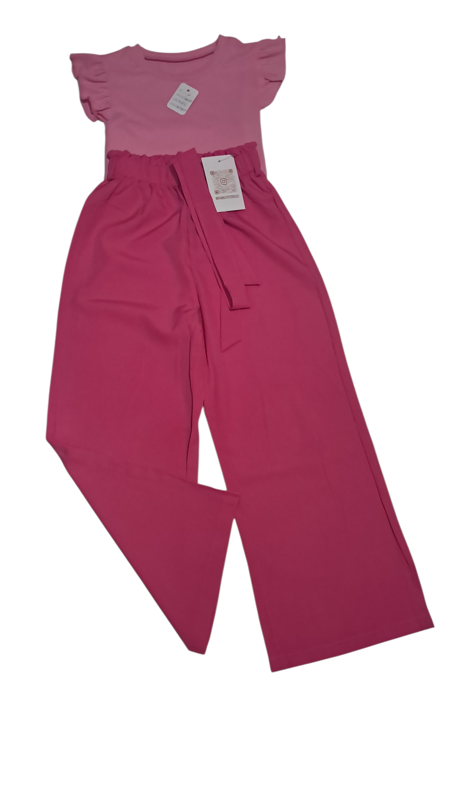 Set Pantalones Palazos y Blusa Rosa para niñas 7-8 años