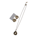 Juego de collar y pendiente acero inoxidable