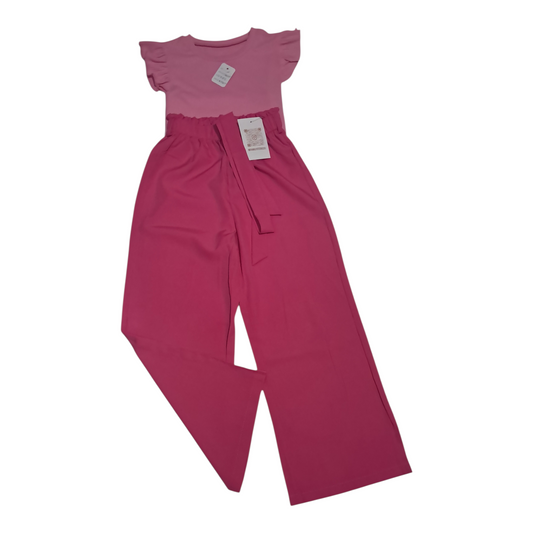 Set Pantalones Palazos y Blusa Rosa para niñas 7-8 años