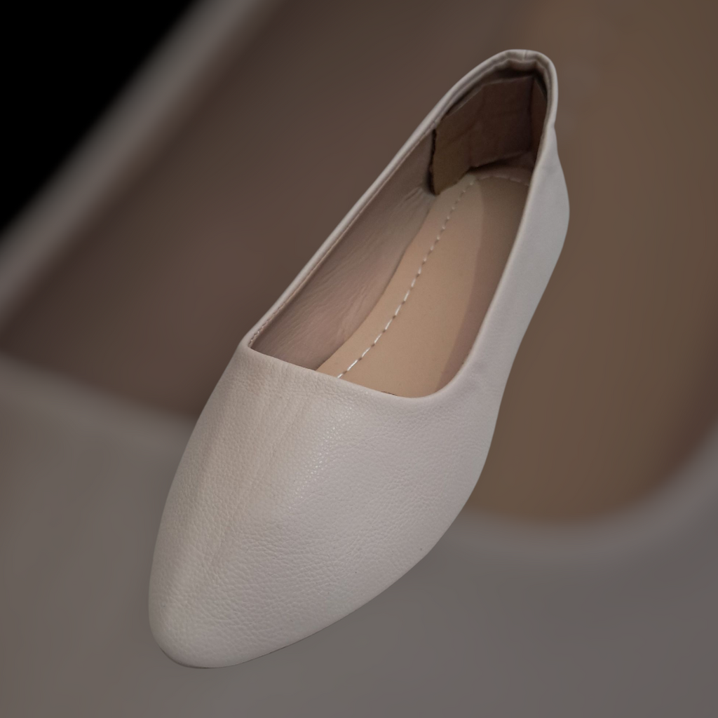 Zapatos planos para mujer Crema 9