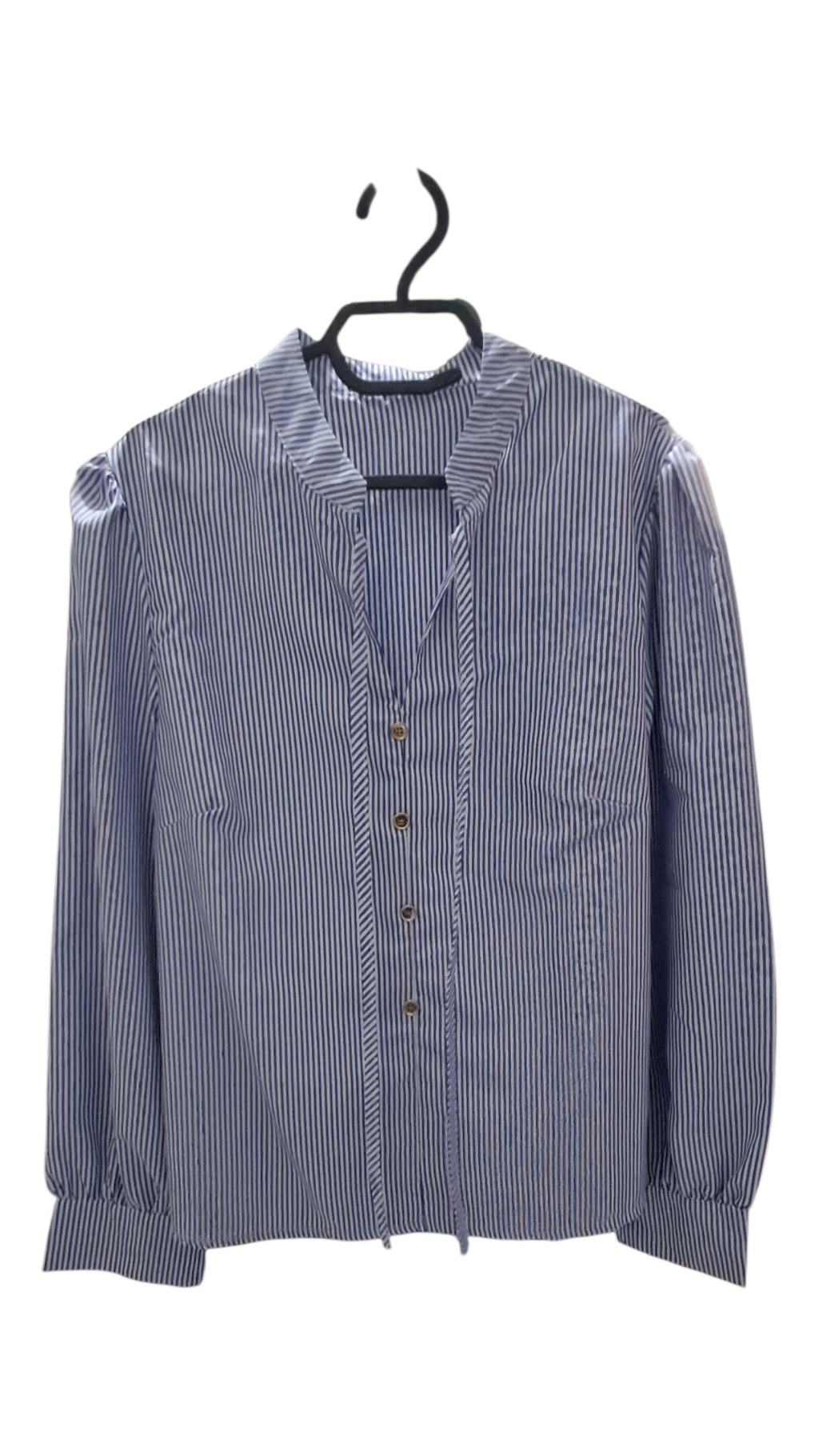 Blusas para mujer Elegante y Moderno Mangas largas Azul claro Talla L