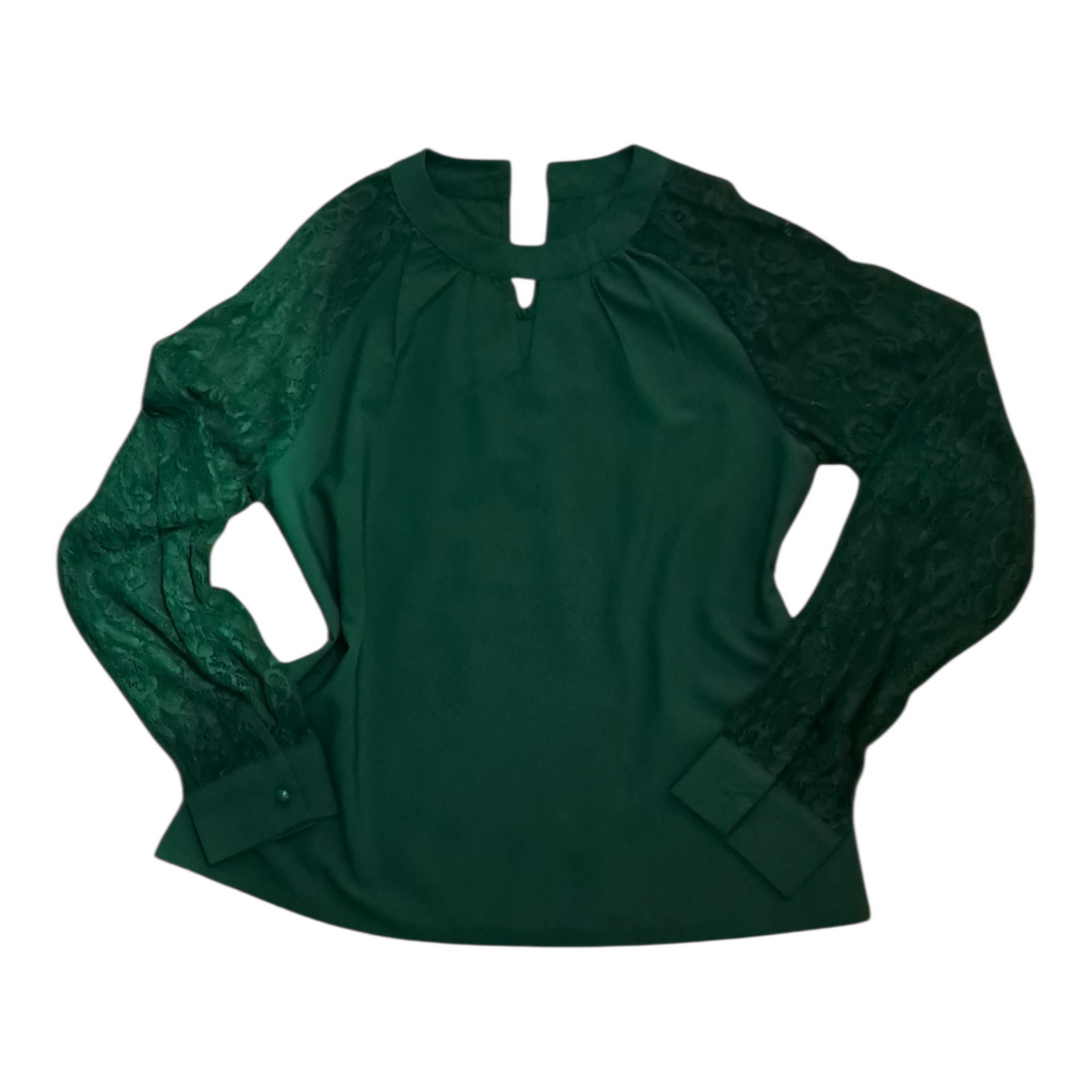Blusa Verde Esmeralda Mangas largas talla M