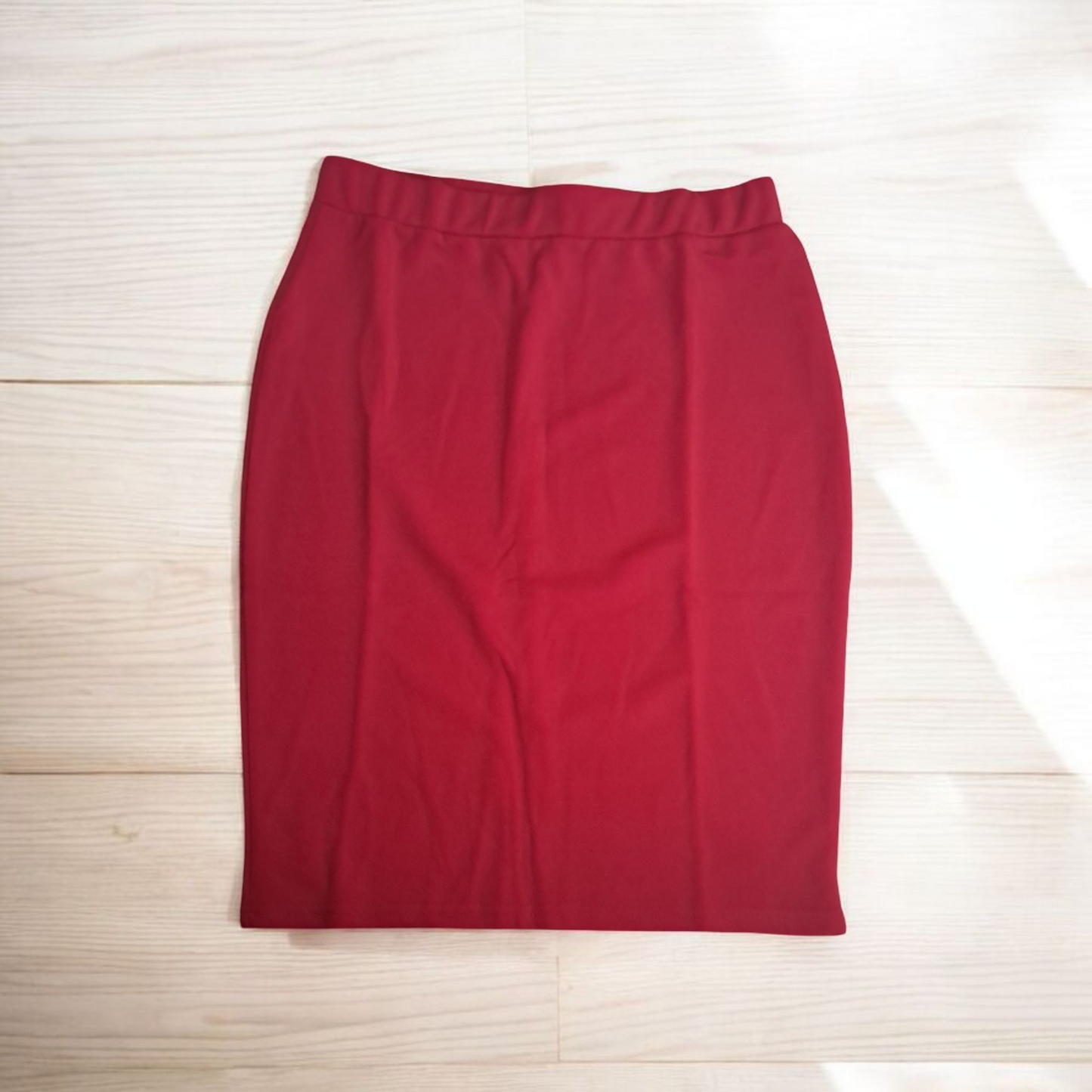 Falda Lapiz Midi Elegante Rojo Talla XL